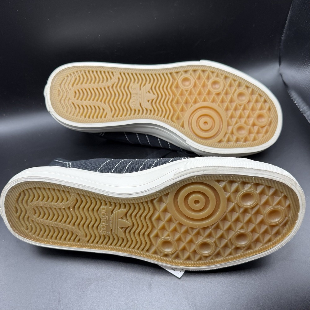 Adidas Nizza Low Sneakers Core Black Off White Canvas Shoes EE5599 Mens US 5 - Picture 7 of 10